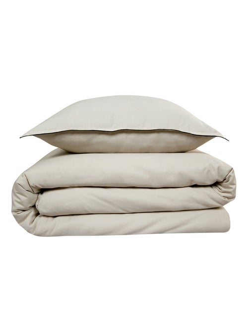 Future Home - Parure de lit 2 personnes en satin de coton unie - Kiabi