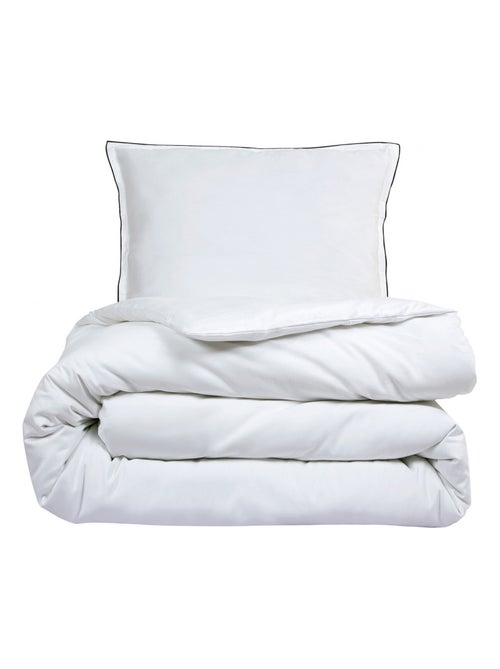Future Home - Parure de lit 2 personnes en satin de coton unie - Kiabi