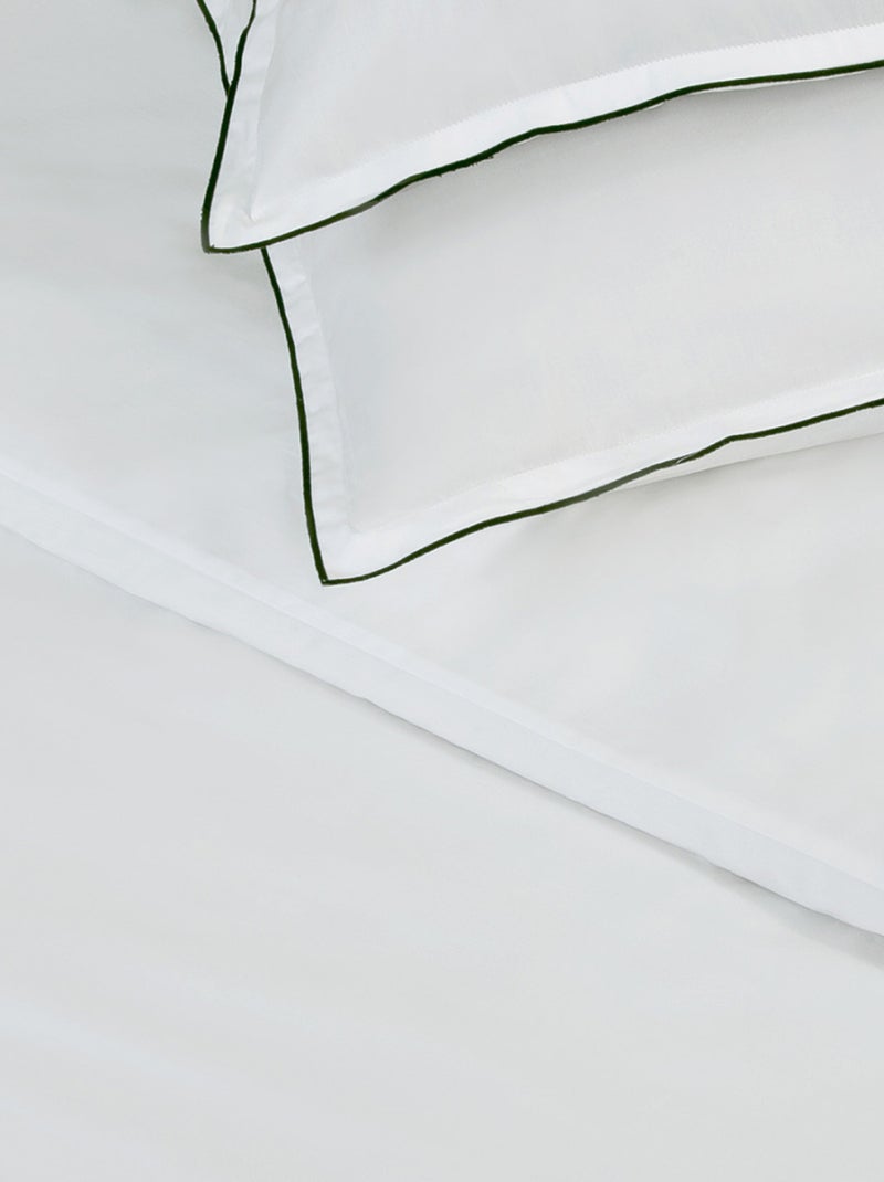 Future Home - Parure de lit 2 personnes en satin de coton unie Blanc - Kiabi