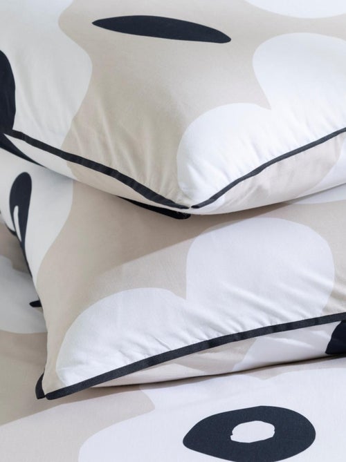 Future Home - Parure de lit 2 personnes fleur en coton - Kiabi