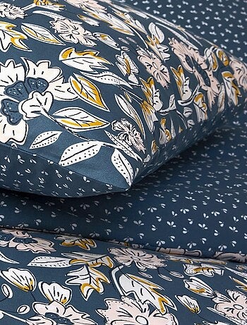 Future Home - Parure de lit 2 personnes fleurie en percale 70 fils