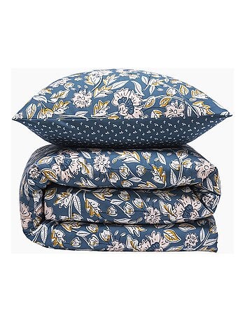 Future Home - Parure de lit 2 personnes fleurie en percale 70 fils
