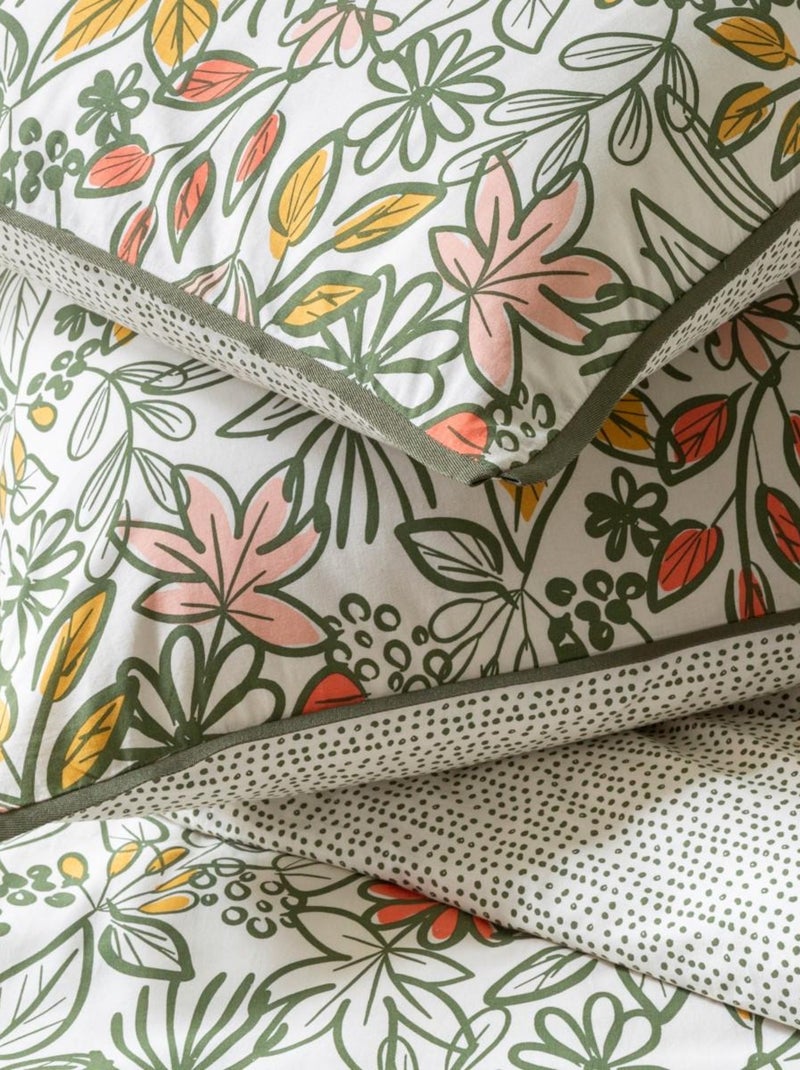 Future Home - Parure de lit 2 personnes fleurie réversible à pois Multicolore - Kiabi