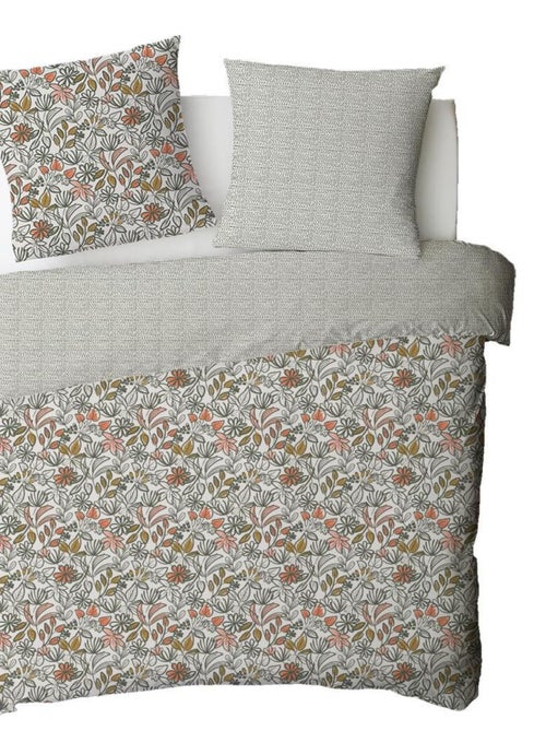 Future Home - Parure de lit 2 personnes fleurie réversible à pois - Kiabi