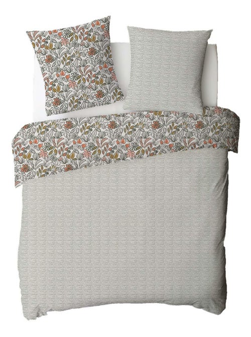 Future Home - Parure de lit 2 personnes fleurie réversible à pois - Kiabi