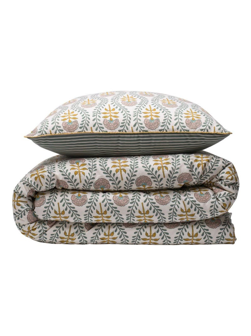 Future Home - Parure de lit 2 personnes floral charme rayé Multicolore - Kiabi