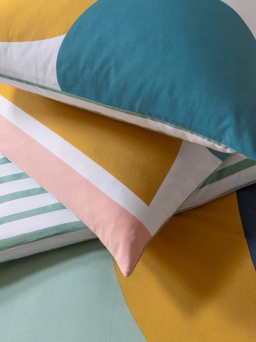 Future Home - Parure de lit 2 personnes géométrique à rayures - Kiabi