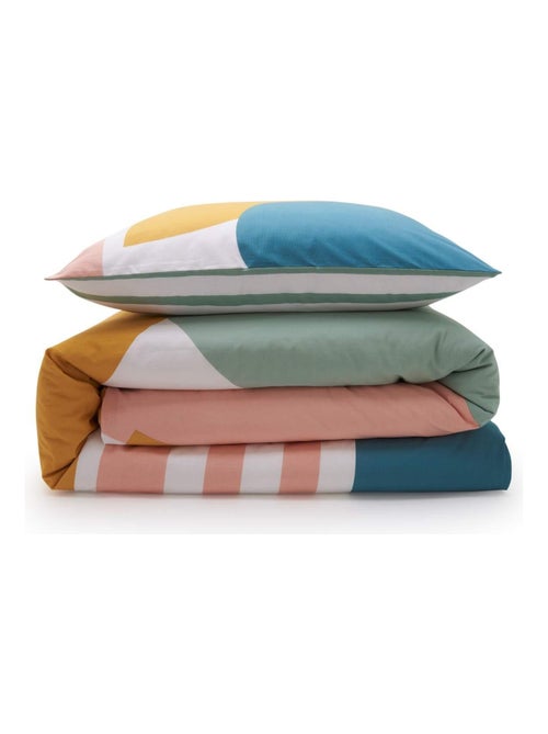 Future Home - Parure de lit 2 personnes géométrique à rayures - Kiabi