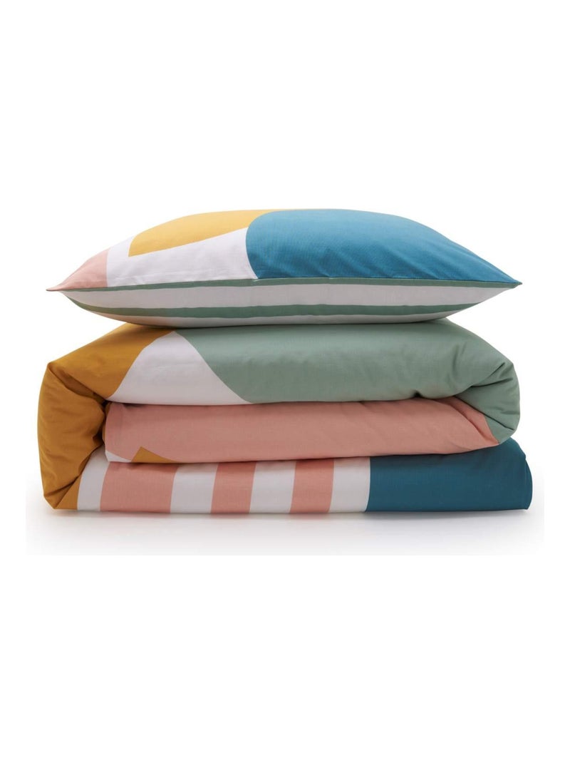 Future Home - Parure de lit 2 personnes géométrique à rayures Multicolore - Kiabi