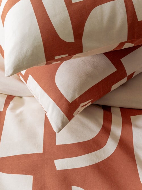 Future Home - Parure de lit 2 personnes géométrique bicolore - Kiabi