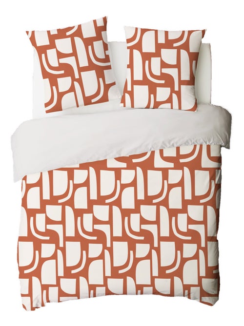 Future Home - Parure de lit 2 personnes géométrique bicolore - Kiabi