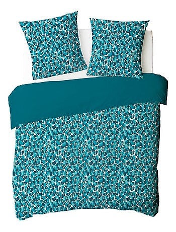 Future Home - Parure de lit 2 personnes géométrique marine en coton