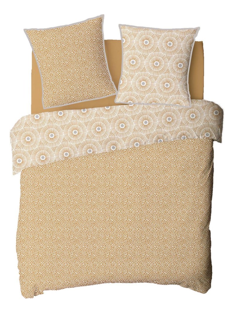 Future Home - Parure de lit 2 personnes graphique réversible à pois Beige - Kiabi