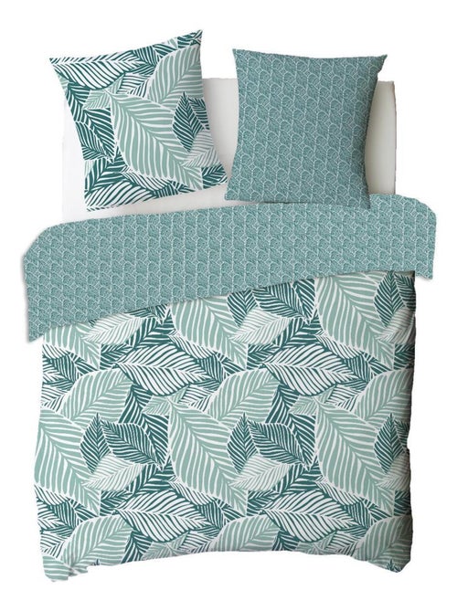 Future Home - Parure de lit 2 personnes imprimé feuillage réversible - Kiabi