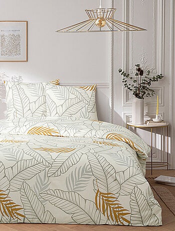 Future Home - Parure de lit 2 personnes imprimé végétal
