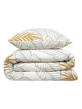 Future Home - Parure de lit 2 personnes imprimé végétal