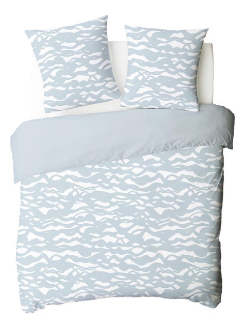 Future Home - Parure de lit 2 personnes nuage réversible en coton - Kiabi