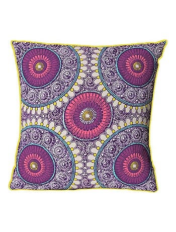 Future Home - Parure de lit 2 personnes rosaces en satin 78 fils