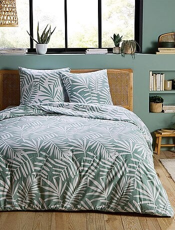 Future Home - Parure de lit 2 personnes tropical en polycoton