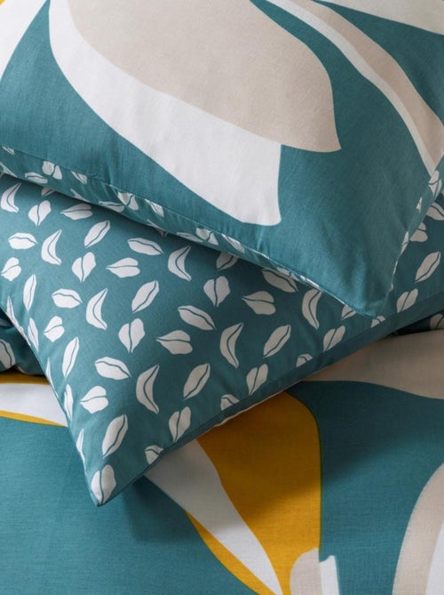 Future Home - Parure de lit 2 personnes tropical réversible feuilles - Kiabi