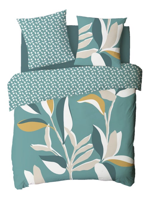 Future Home - Parure de lit 2 personnes tropical réversible feuilles - Kiabi