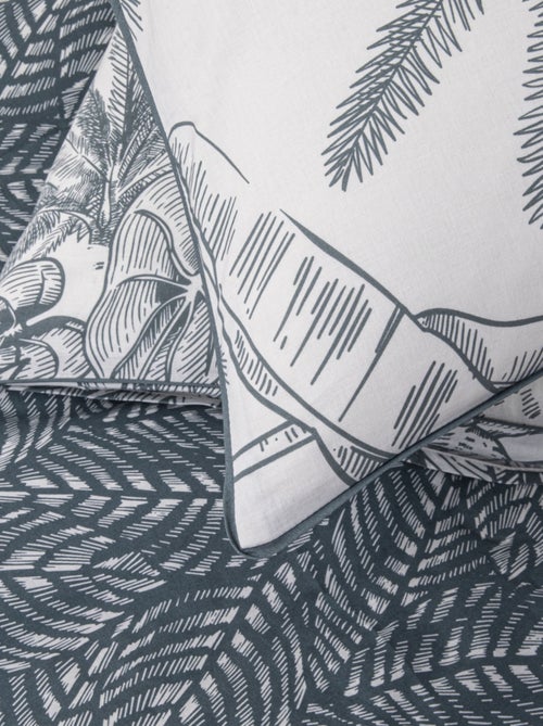 Future Home - Parure de lit 2 personnes végétal réversible en coton - Kiabi