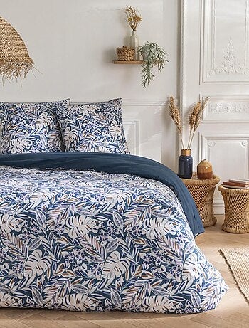 Future Home - Parure de lit 2 personnes végétal réversible uni