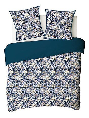 Future Home - Parure de lit 2 personnes végétal réversible uni