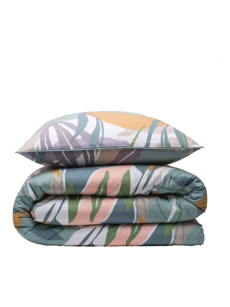 Future Home - Parure de lit 2 personnes végétal réversible unie Multicolore - Kiabi