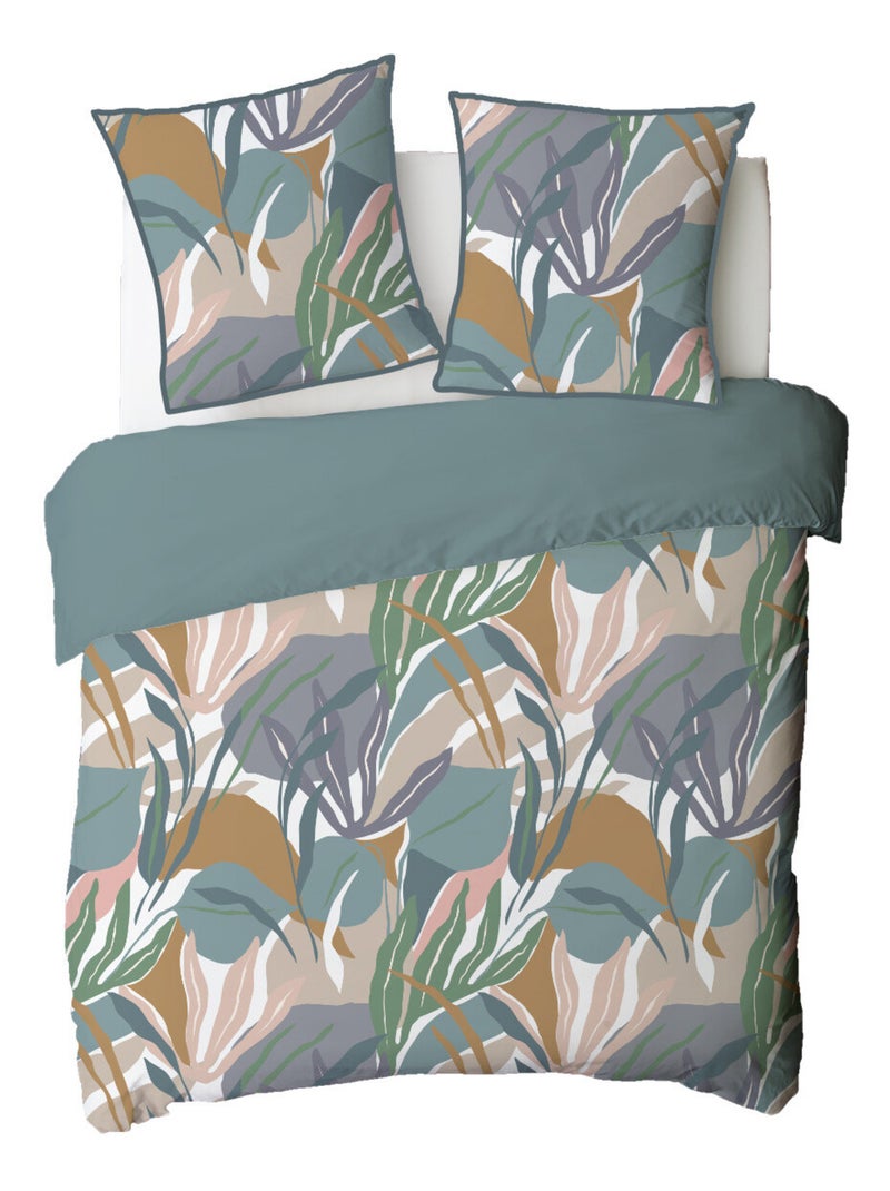 Future Home - Parure de lit 2 personnes végétal réversible unie Multicolore - Kiabi