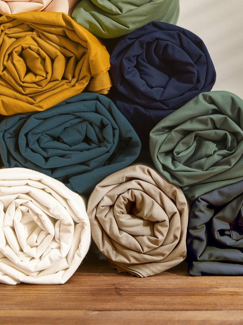 Future Home - Parure de lit 2 personnes végétal réversible unie Vert - Kiabi