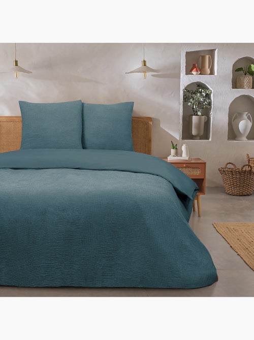 Future Home - Parure de lit double en gaze de coton - Kiabi