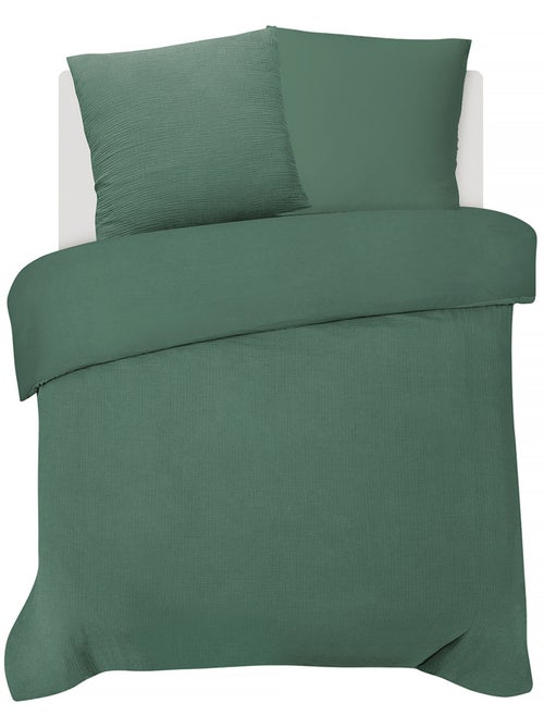 Future Home - Parure de lit double en gaze de coton - Kiabi