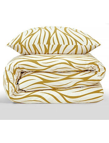 Future home - parure de lit double en microfibre motif feuilles