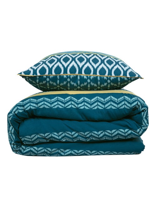 Future Home - Parure de lit double ethnique en microfibre lavée - Kiabi