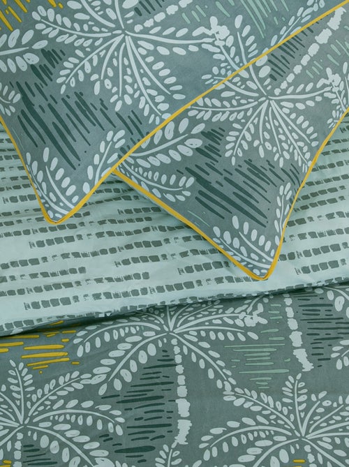 Future Home - Parure de lit double palmiers en microfibre lavée - Kiabi