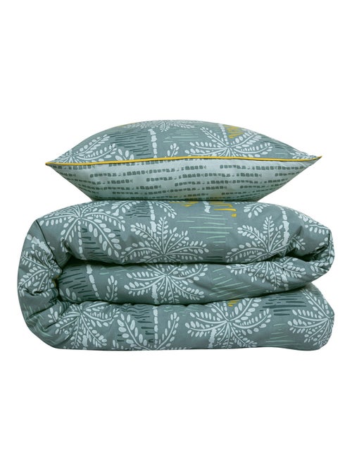 Future Home - Parure de lit double palmiers en microfibre lavée - Kiabi