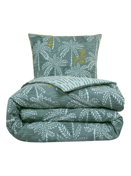 Future Home - Parure de lit double palmiers en microfibre lavée - Kiabi