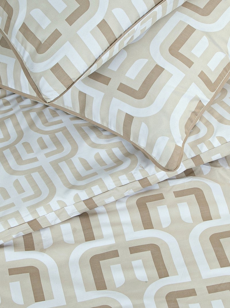 Future Home - Parure de lit double rétro en microfibre lavée Beige - Kiabi