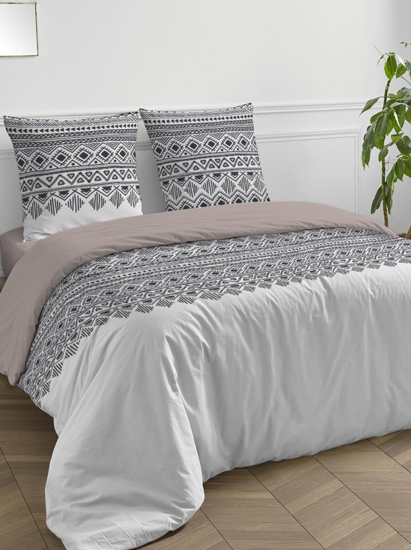 Future Home - Parure de lit + drap housse polycoton 51 fils Blanc - Kiabi