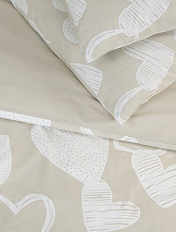 Future Home - Parure de lit en coton motif cœurs