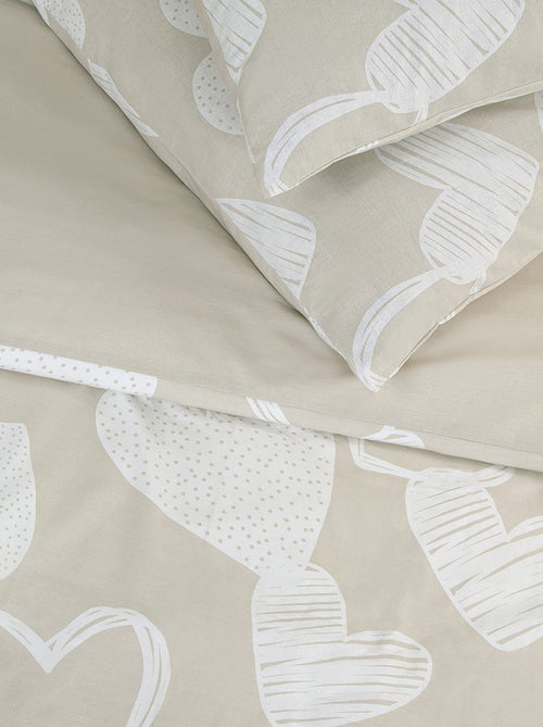Future Home - Parure de lit en coton motif cœurs - Kiabi Future Home - Parure de lit en coton motif cœurs - Kiabi
