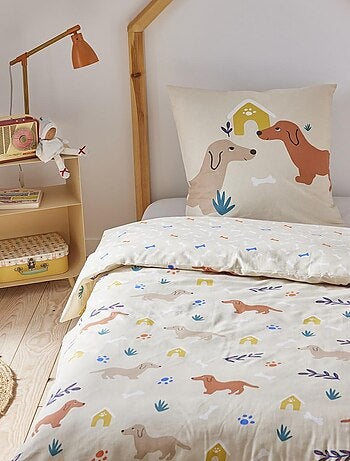Future home - parure de lit enfant chien réversible