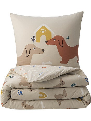 Future home - parure de lit enfant chien réversible