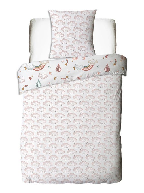 Future Home - Parure de lit enfant en coton imprimé arc-en-ciel - Kiabi