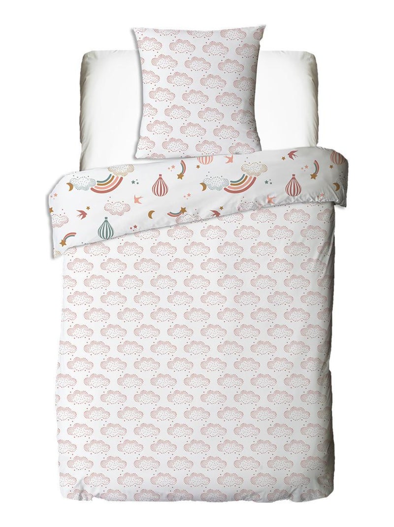 Future Home - Parure de lit enfant en coton imprimé arc-en-ciel Blanc - Kiabi