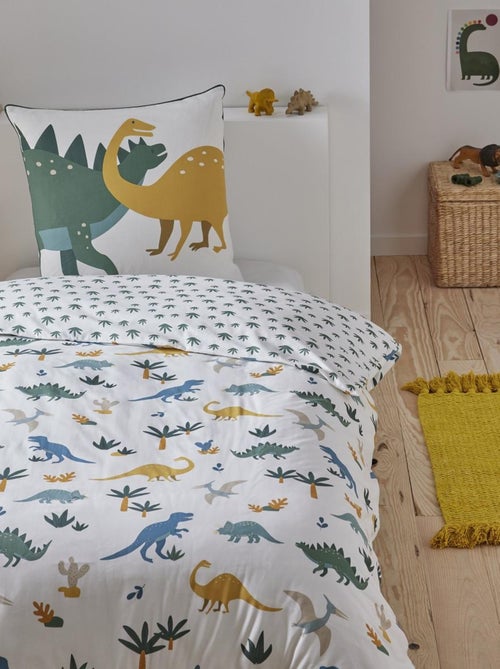Future Home - Parure de lit enfant en coton imprimé dinosaure - Kiabi