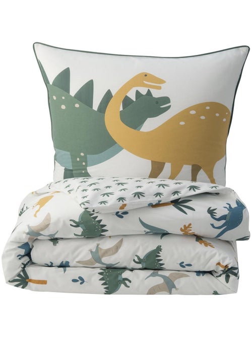 Future Home - Parure de lit enfant en coton imprimé dinosaure - Kiabi