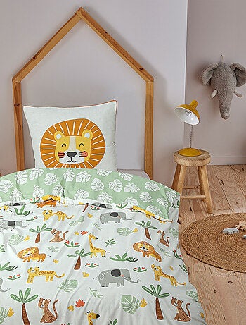 Future Home - Parure de lit enfant lion jungle réversible