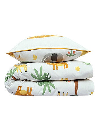 Future Home - Parure de lit enfant lion jungle réversible